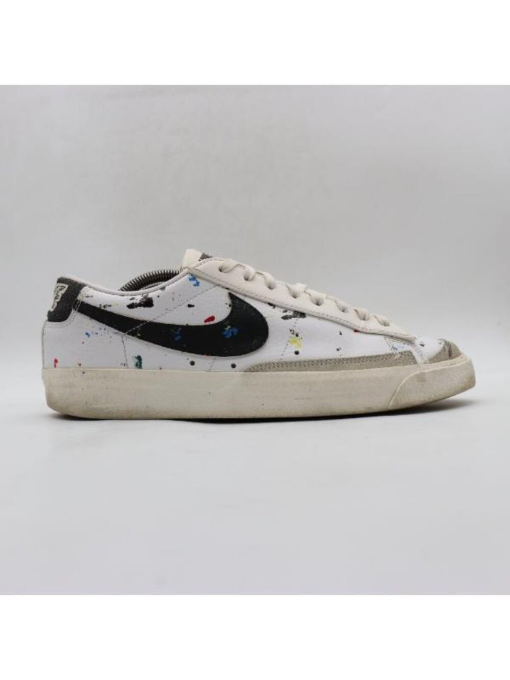Nike Blazer Low 77 Paint Splatter Shoes Men's 11 Athletic Sneakers DJ1517-100